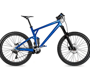 Blue Full Suspension Mountain Bike