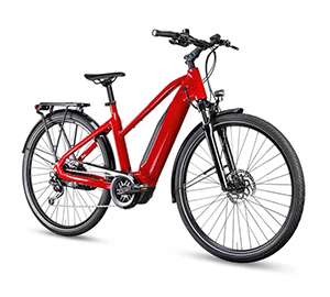 Red E-Hybrid Bike